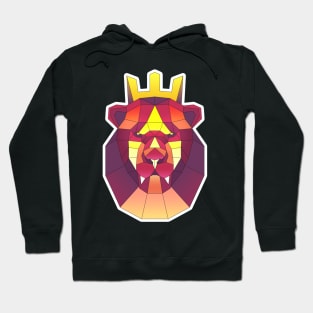 Lion king minimalistic sticker mosaic cool saturated Hoodie